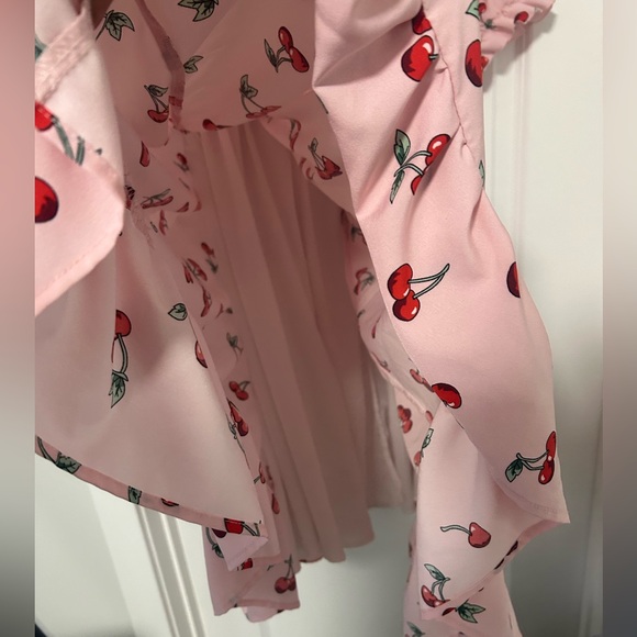 Pink cherry milk maid dress - Picture 3 of 3